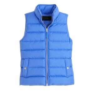 J.Crew Womens Mountain Puffer Perrywinkle Blue Quilted Lightweight Down Vest M